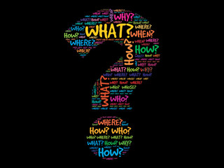 Question mark, Question words vector concept