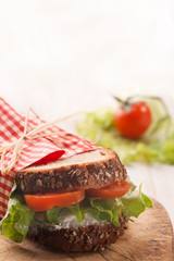 fresh vegetarian sandwich