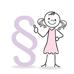 Mädchen mit Paragraph