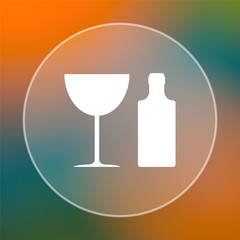 Bottle and glass icon