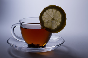 Tea with lemon.