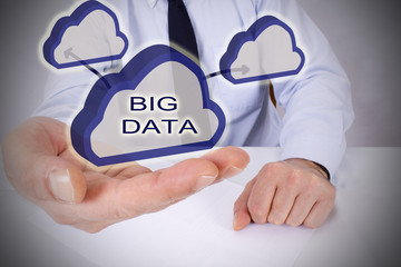 businessman with cloud