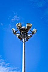 Light pole and spotlight