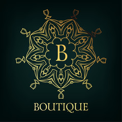 Vector Frame. Geometric Luxury Vintage Line Design Style for Hip