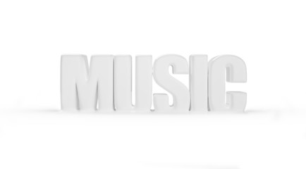 stylish spelling music on a white background.
