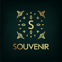 Vector Frame. Geometric Luxury Vintage Line Design Style for Hip