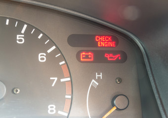Car dashboard warning lights symbols