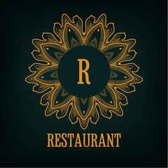 Vector Frame. Geometric Luxury Vintage Line Design Style for Hip