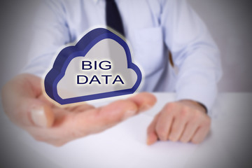 businessman with cloud