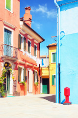 Fototapeta na wymiar Colorful houses Burano Italy