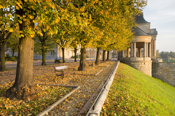 Wały Chrobrego jesienią ,Szczecin
