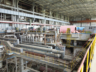 Power generator and steam turbine during repair