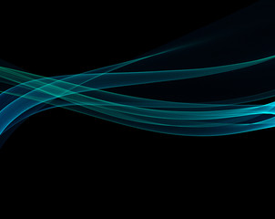 Colorful smoke on the black background.