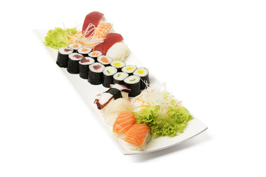 Sushi, Teller, frisch