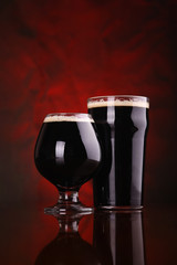 Dark stout beer