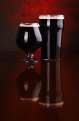 Dark stout beer