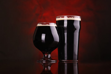 Dark stout beer
