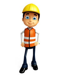 Worker with standing pose