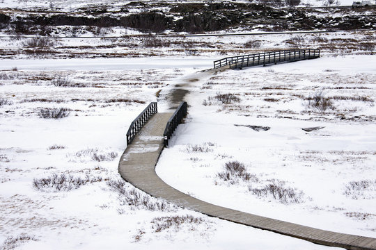 Islanda. strada nella neve