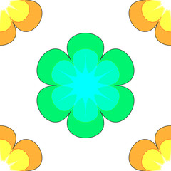 Background with flowers. Vector. 3