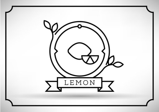 Linear Lemon Vector Icon