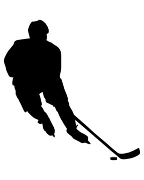 hockey player silhouette vector