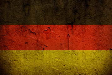 Germany Flag painted on grunge wall