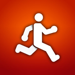 running man, logo