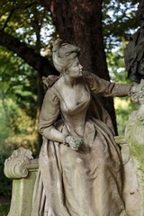 Fototapeta premium Paris - A sculpture of woman in Luxembourg Garden