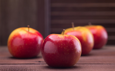 red ripe apples