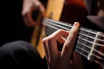 Foto op Plexiglas Man playing acoustic guitar © djoronimo
