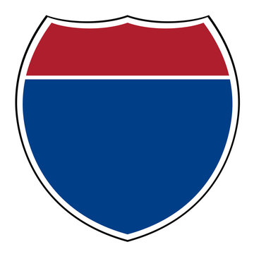 Blank interstate highway shield