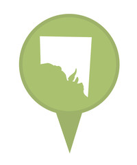 Southern Australia State map marker pin