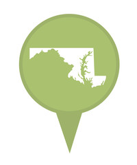 State of Maryland map pin