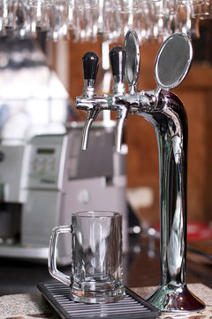 Silver faucet for pouring beer