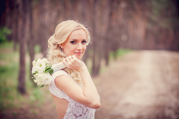 beautiful blonde bride