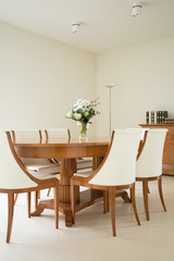 Dining room in traditional style