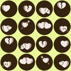 Seamless background with hearts