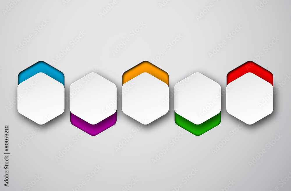 Poster paper white hexagonal notes.