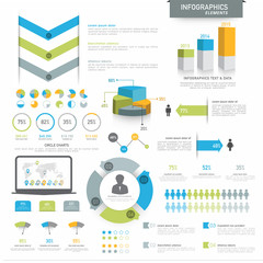 Big set of  business infographics elements.