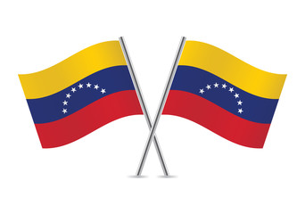 Venezuela flags. Vector illustration.