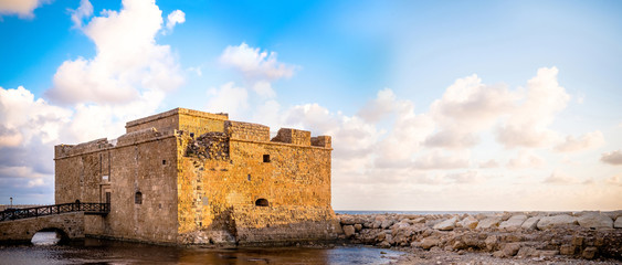 Medieval castle panorama. Cyprus