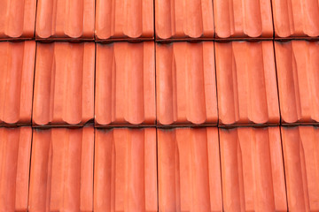 Red clay roof tiles