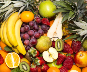 background of fresh fruits