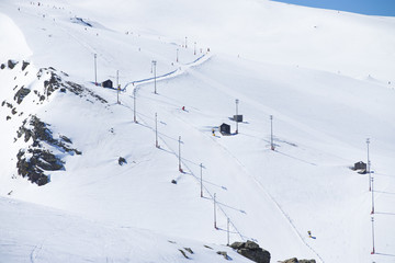Fototapeta na wymiar Ski slope and snow