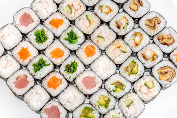 Maki on white background