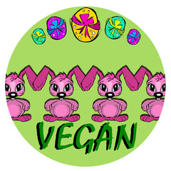 Easter: happy vegan bunny