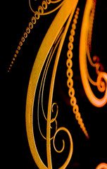 Highlighted laser engraving on glass surface