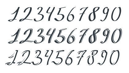 Obraz premium Vector hand drawn numbers