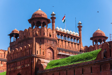 Red Fort, UNESCO world Heritage Site, Delhi, India.